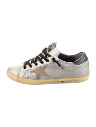 Golden Goose Leather Distressed Accents Sneakers
