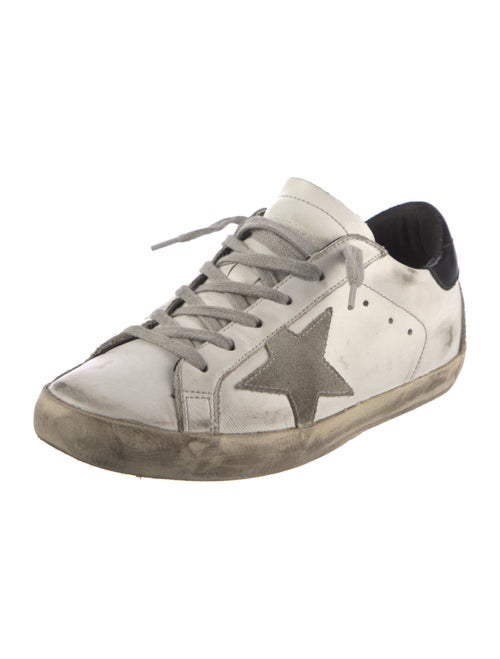 Golden Goose Leather Printed Sneakers