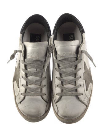 Golden Goose Leather Printed Sneakers