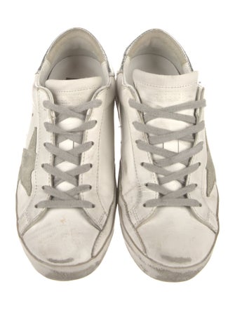 Golden Goose Leather Graphic Print Sneakers