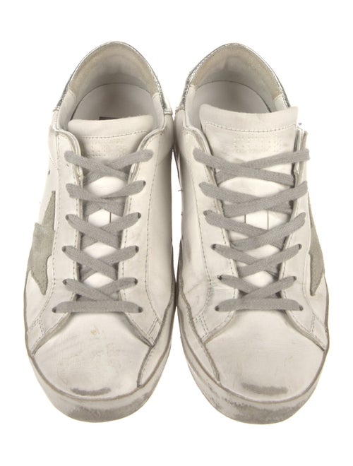 Golden Goose Leather Graphic Print Sneakers