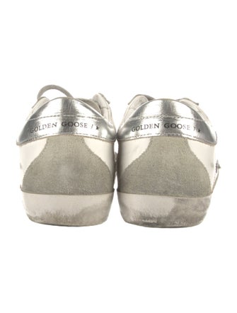 Golden Goose Leather Graphic Print Sneakers