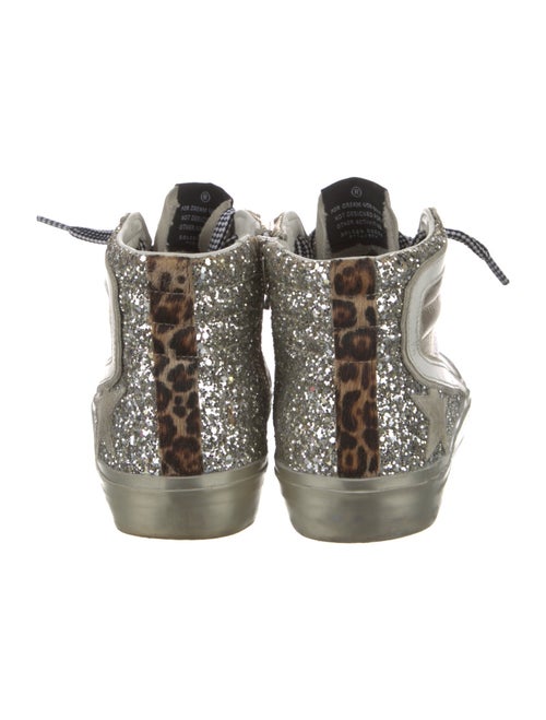 Golden Goose Leather Colorblock Pattern Sneakers