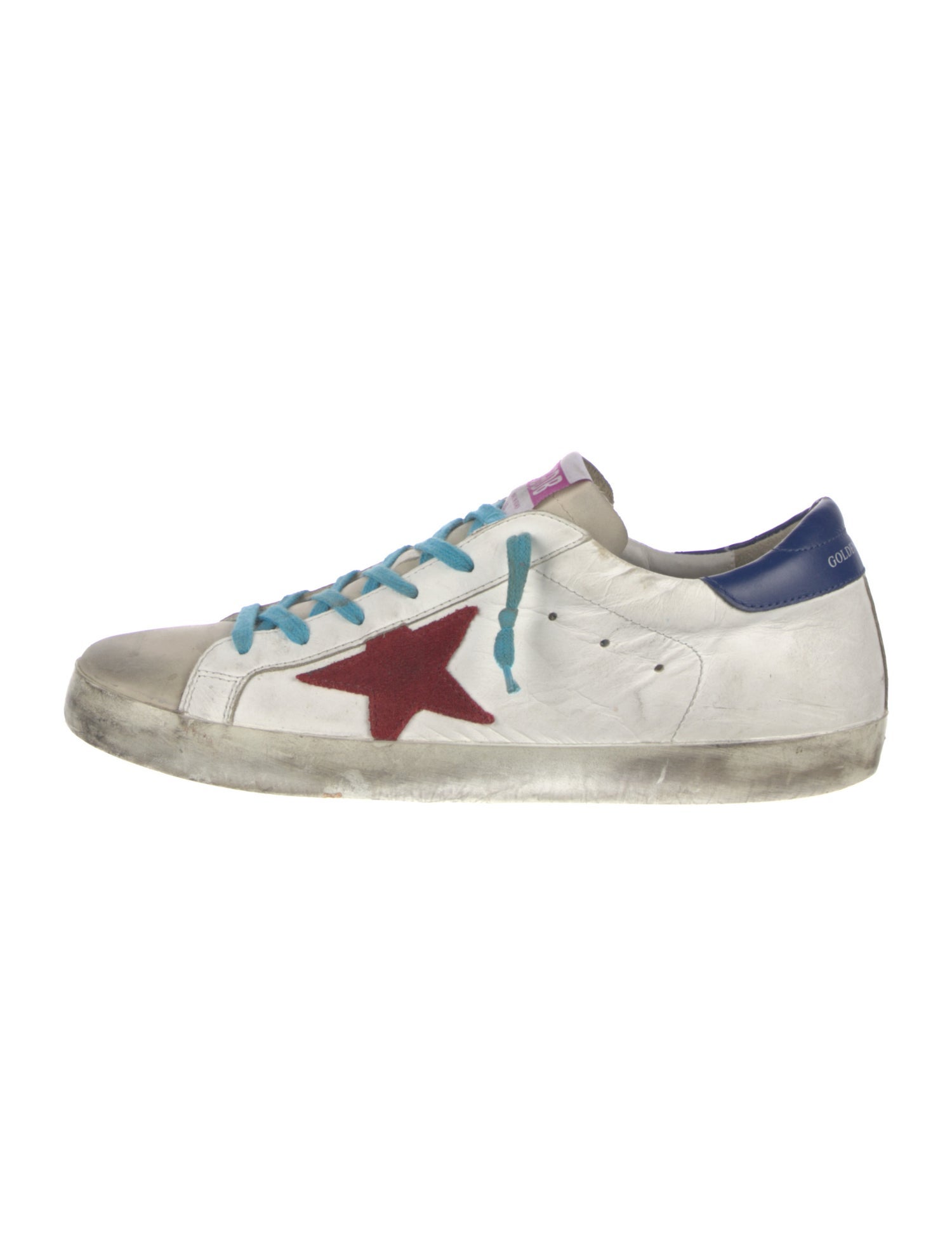 Golden Goose Leather Distressed Accents Sneakers