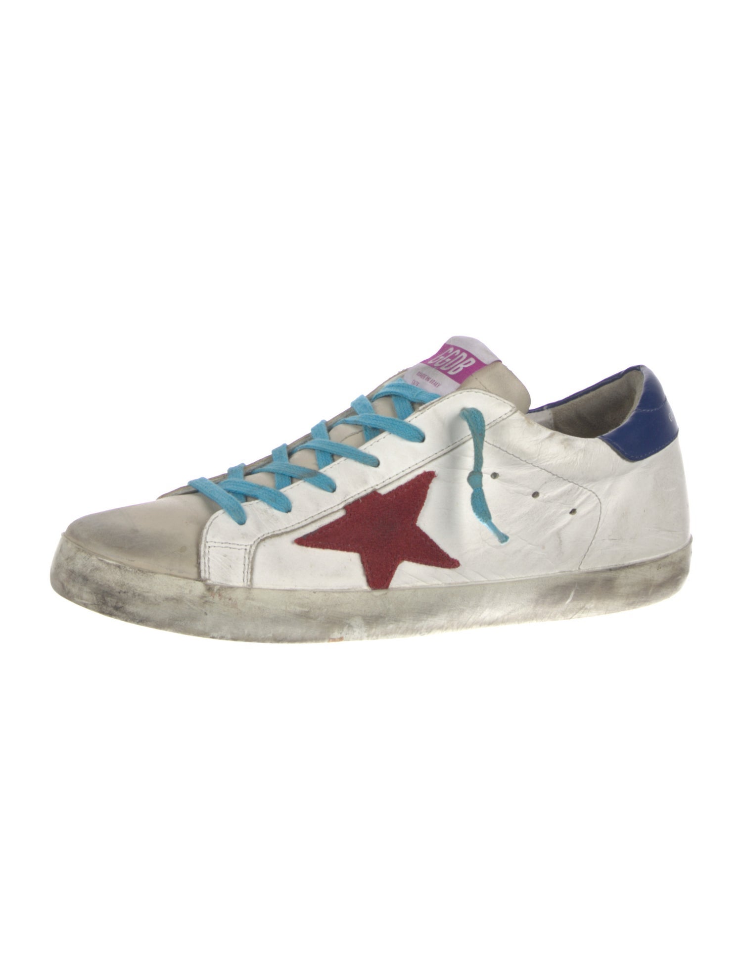 Golden Goose Leather Distressed Accents Sneakers