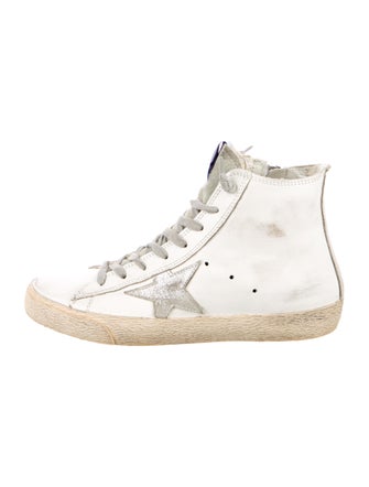 Golden Goose Leather Distressed Accents Sneakers