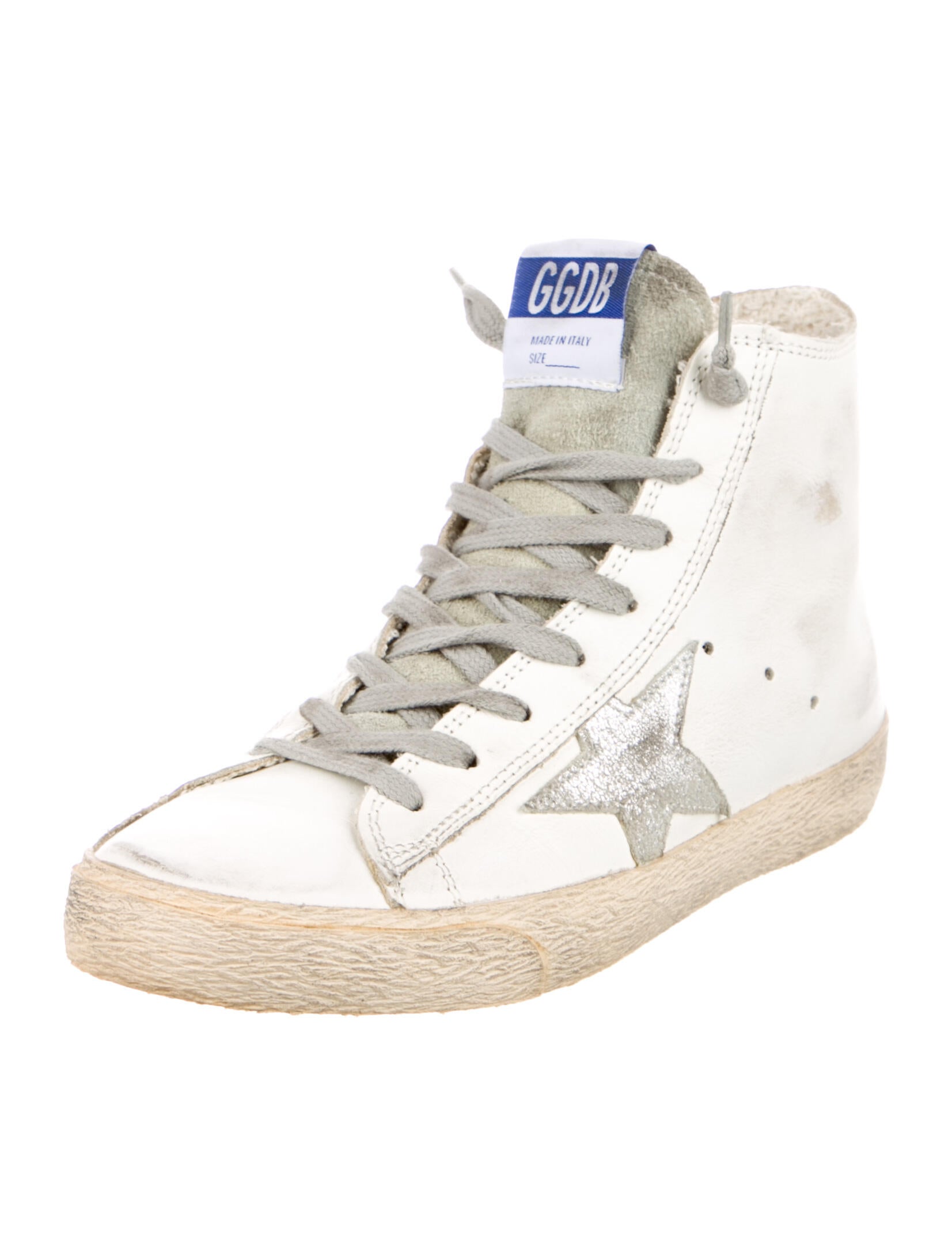 Golden Goose Leather Distressed Accents Sneakers