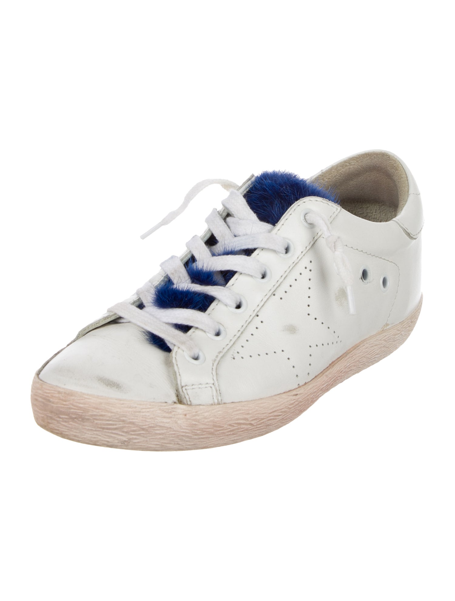Golden Goose Leather Distressed Accents Sneakers