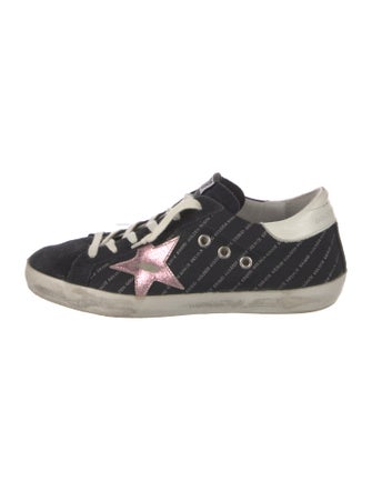 Golden Goose Printed Distressed Accents Sneakers