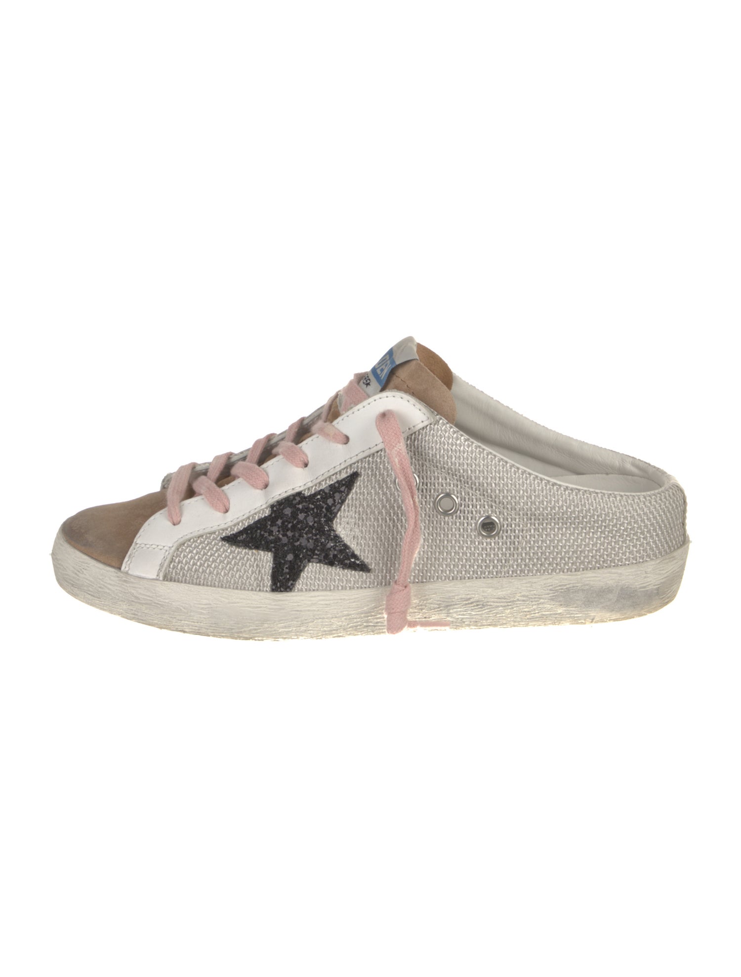 Golden Goose Suede Colorblock Pattern Sneakers