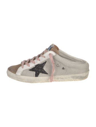 Golden Goose Suede Colorblock Pattern Sneakers