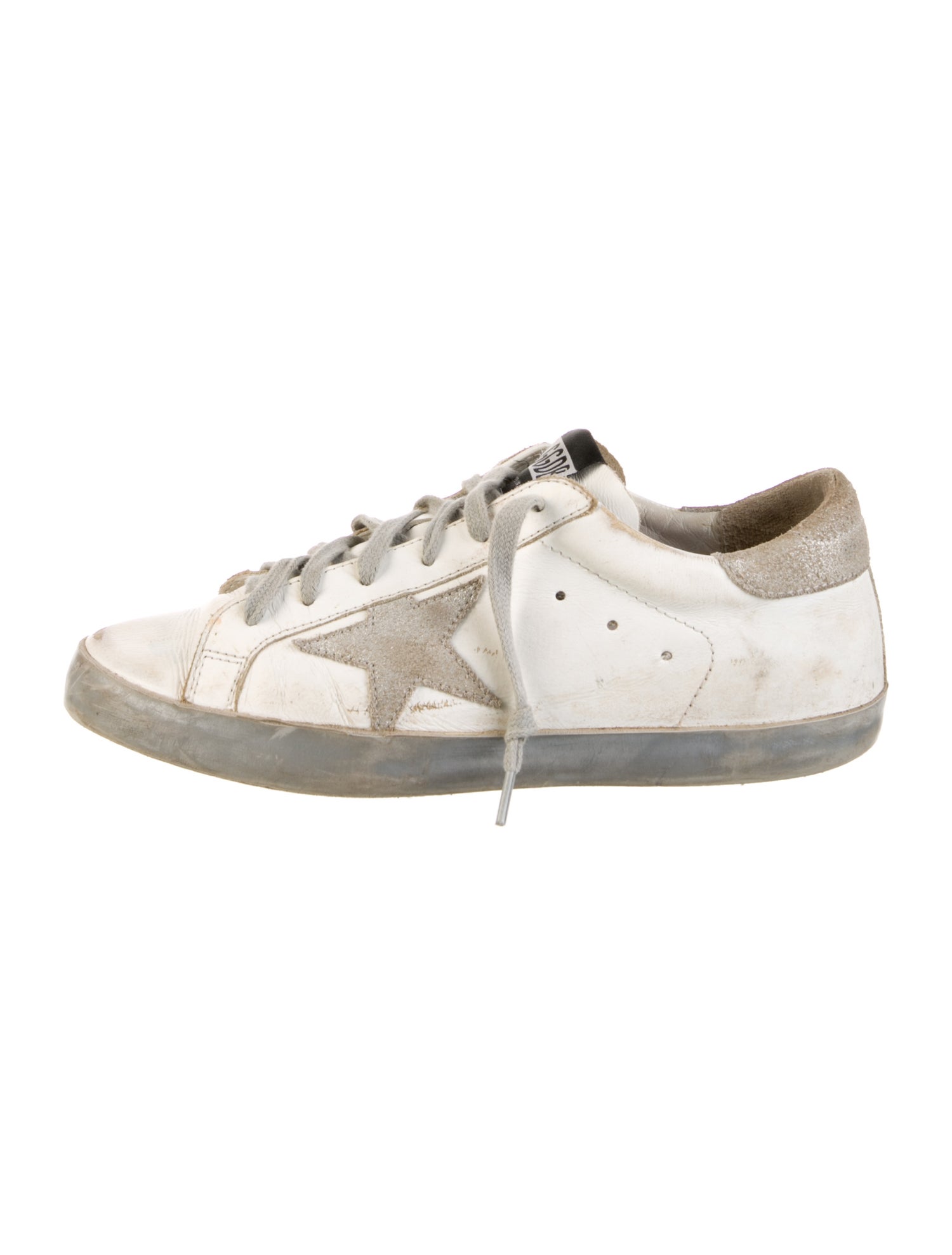 Golden Goose Leather Printed Sneakers