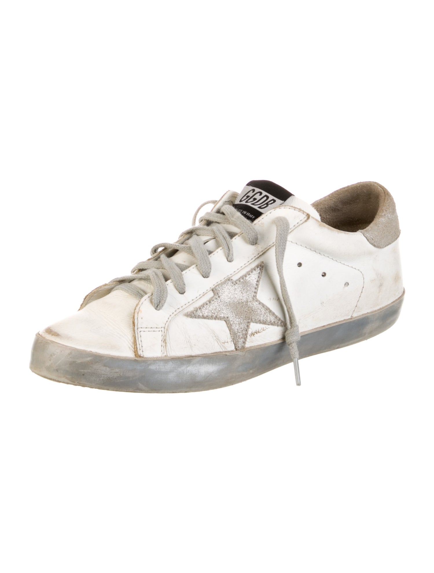 Golden Goose Leather Printed Sneakers