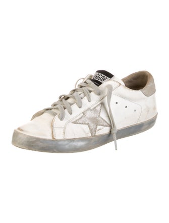 Golden Goose Leather Printed Sneakers
