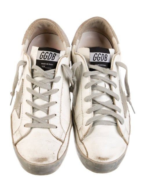 Golden Goose Leather Printed Sneakers