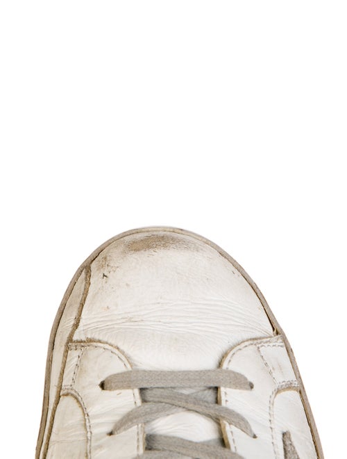 Golden Goose Leather Printed Sneakers