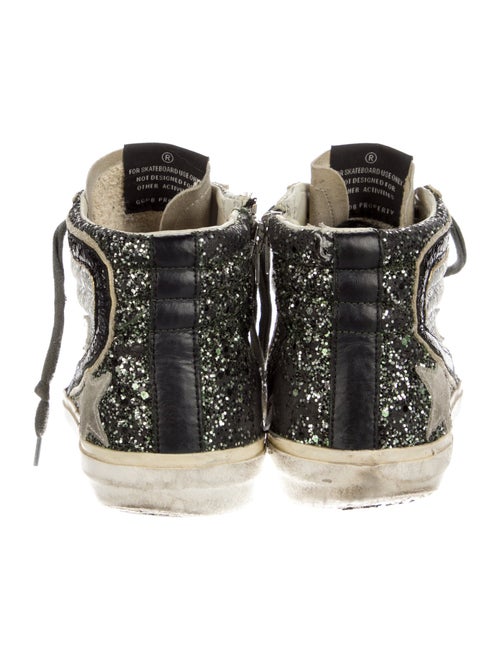 Golden Goose Leather Colorblock Pattern Sneakers