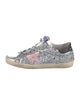 Golden Goose Leather Glitter Accents Sneakers