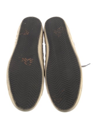 Golden Goose Leather Glitter Accents Sneakers