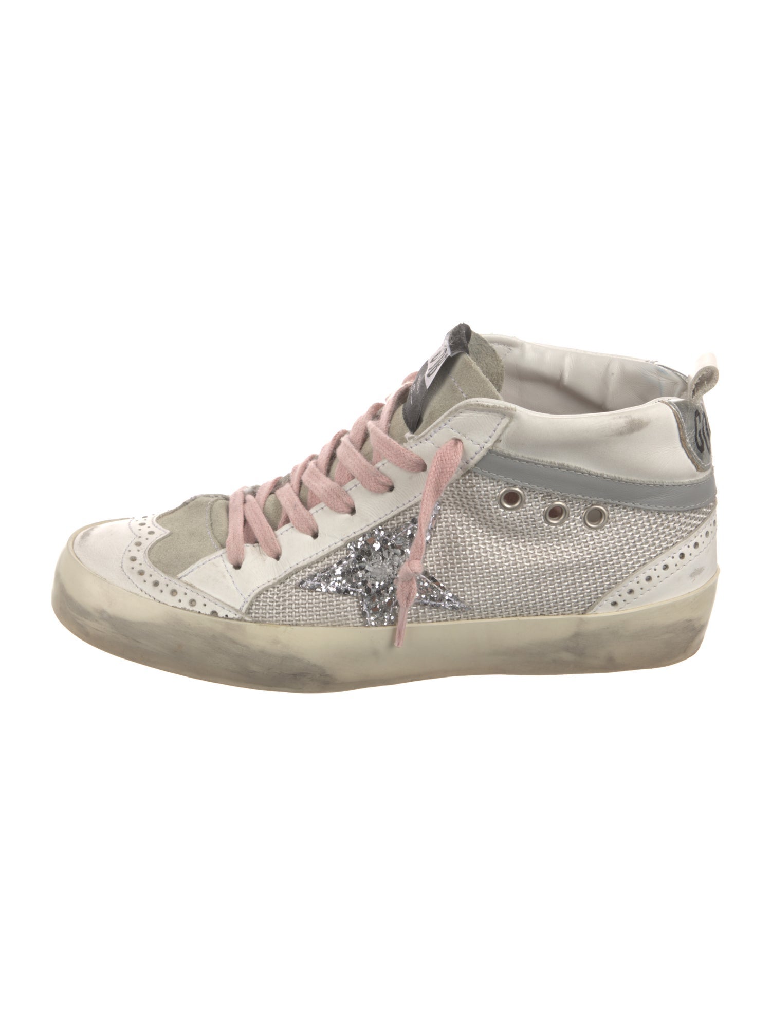 Golden Goose Leather Printed Sneakers