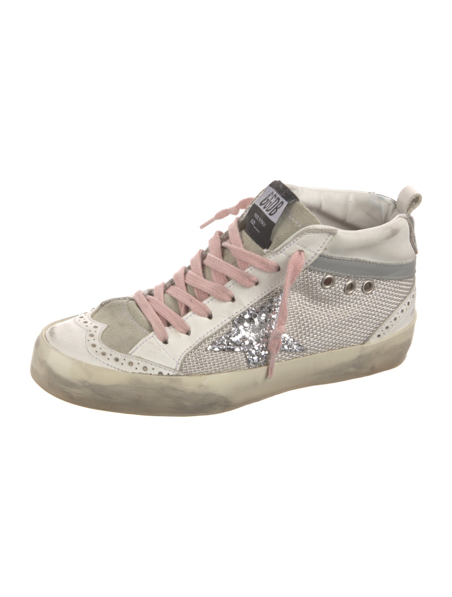 Golden Goose Leather Printed Sneakers
