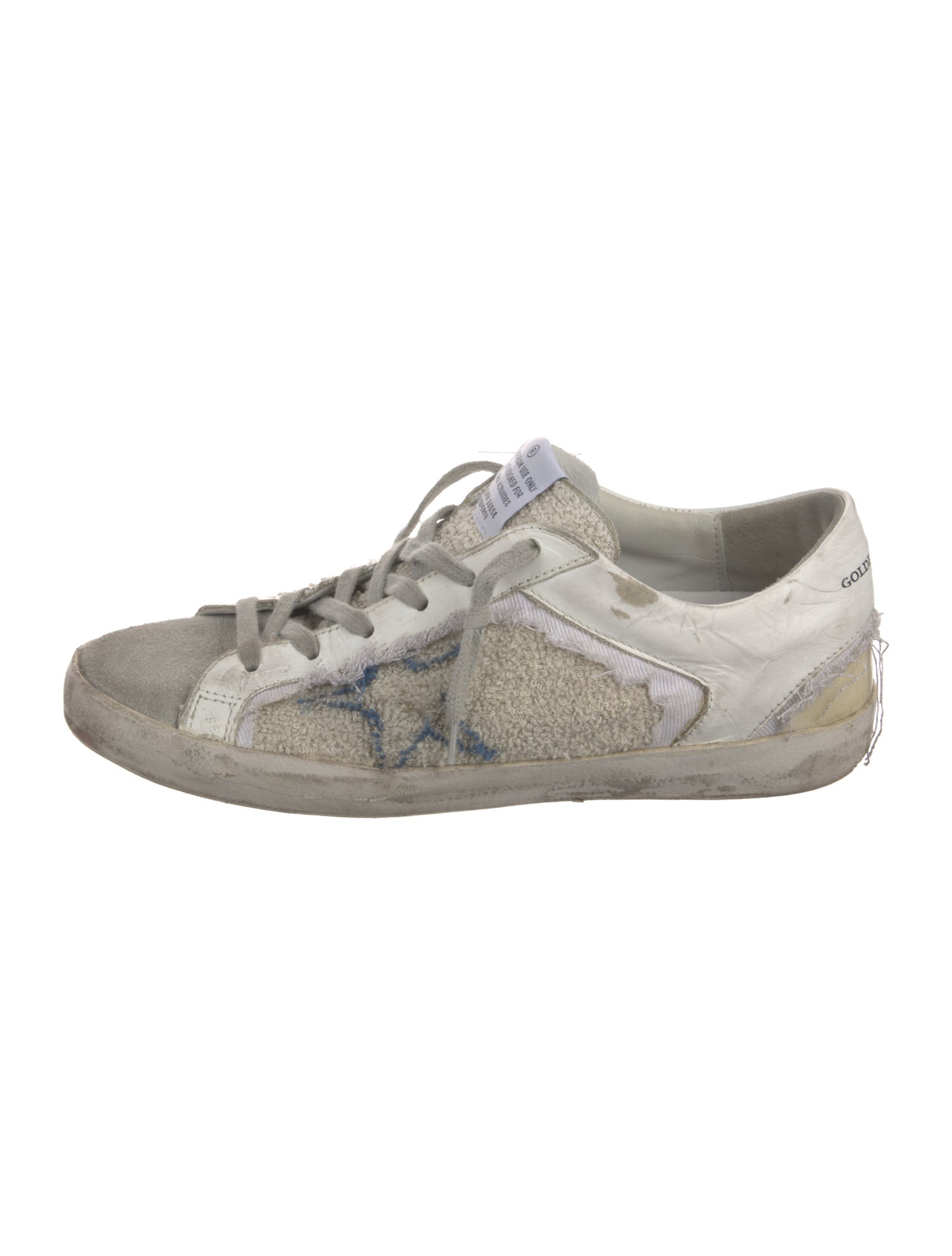 Golden Goose Leather Colorblock Pattern Sneakers
