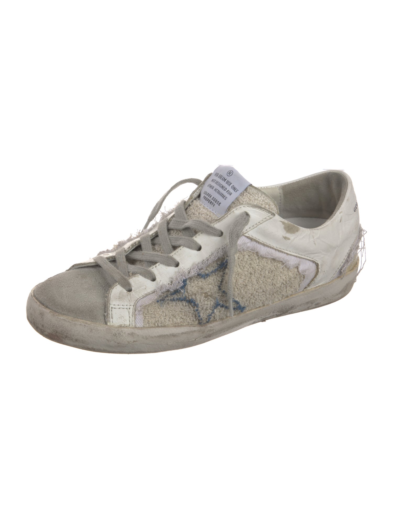 Golden Goose Leather Colorblock Pattern Sneakers