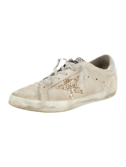Golden Goose Suede Glitter Accents Sneakers
