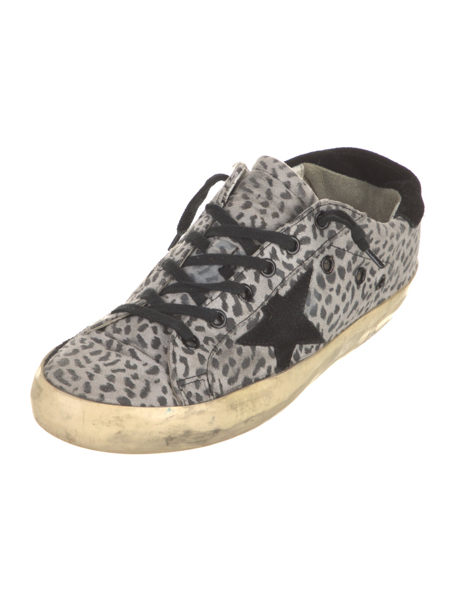 Golden Goose Suede Animal Print Sneakers