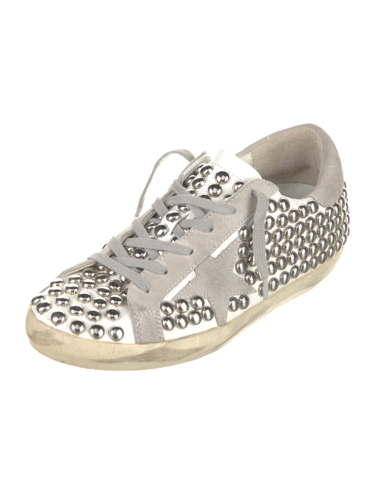 Golden Goose Leather Printed Sneakers