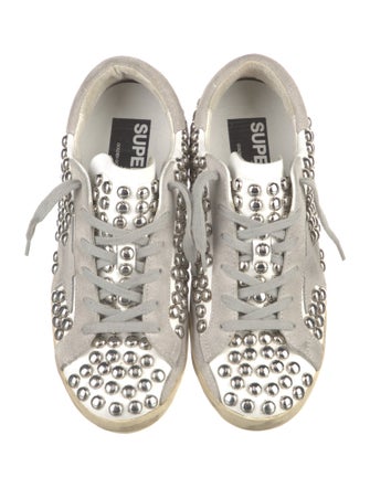 Golden Goose Leather Printed Sneakers