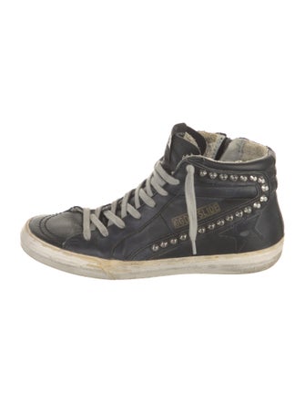 Golden Goose Leather Studded Accents Sneakers