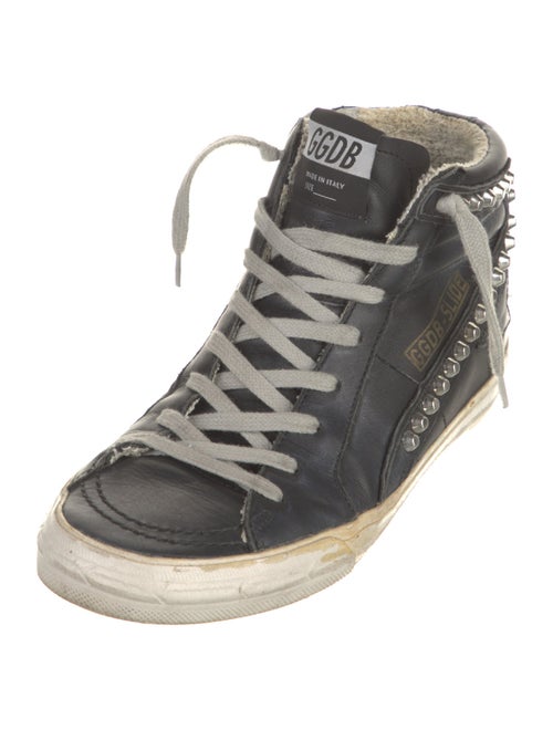Golden Goose Leather Studded Accents Sneakers