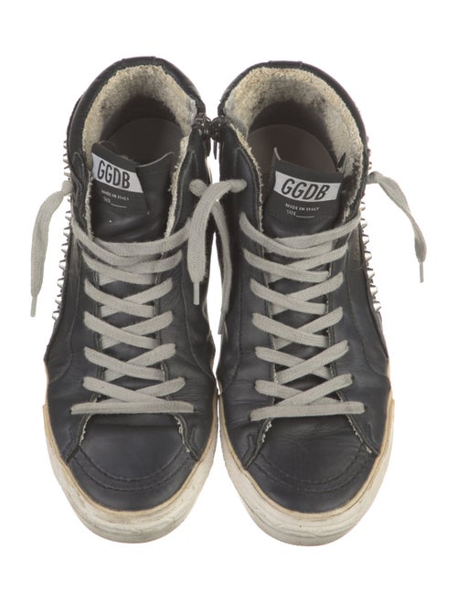 Golden Goose Leather Studded Accents Sneakers