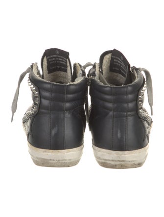 Golden Goose Leather Studded Accents Sneakers