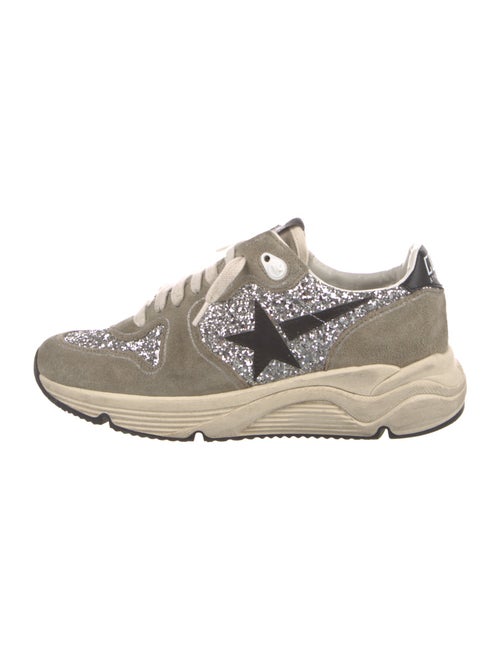 Golden Goose Suede Glitter Accents Sneakers