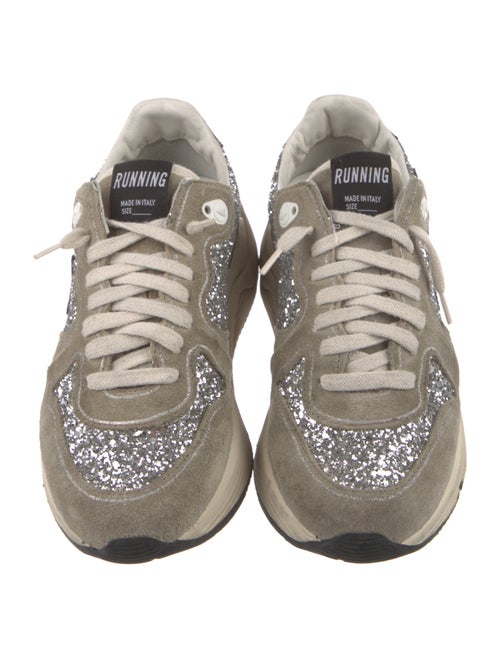 Golden Goose Suede Glitter Accents Sneakers