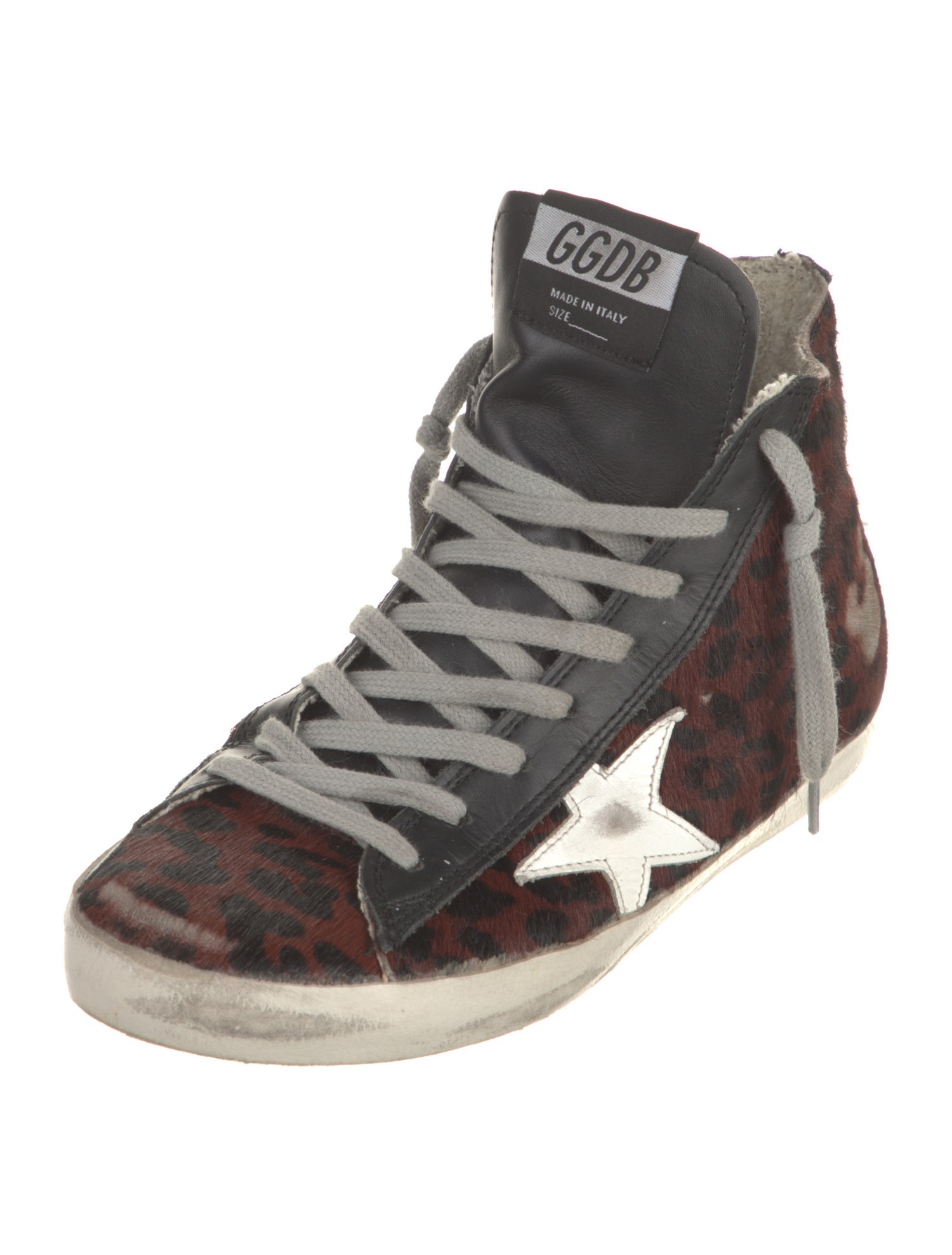 Golden Goose Ponyhair Animal Print Sneakers