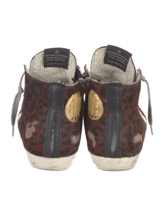 Golden Goose Ponyhair Animal Print Sneakers