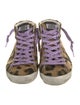 Golden Goose Suede Animal Print Sneakers