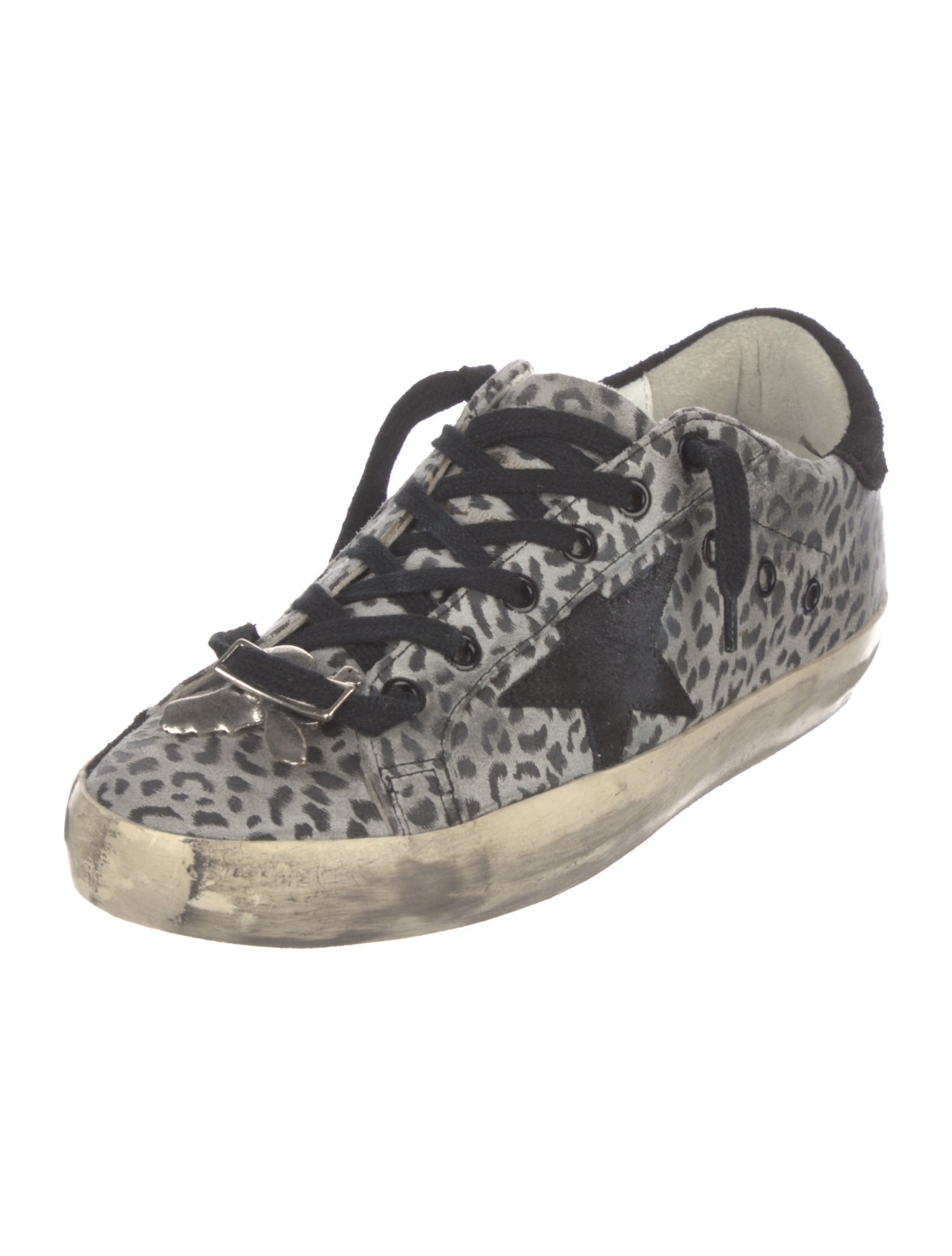 Golden Goose Suede Animal Print Sneakers