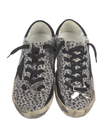 Golden Goose Suede Animal Print Sneakers
