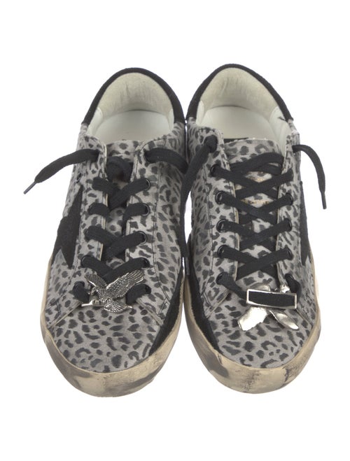 Golden Goose Suede Animal Print Sneakers