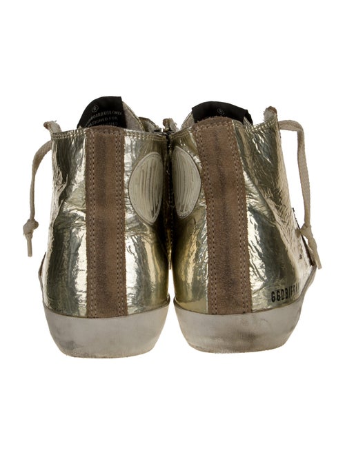 Golden Goose Leather Colorblock Pattern Sneakers