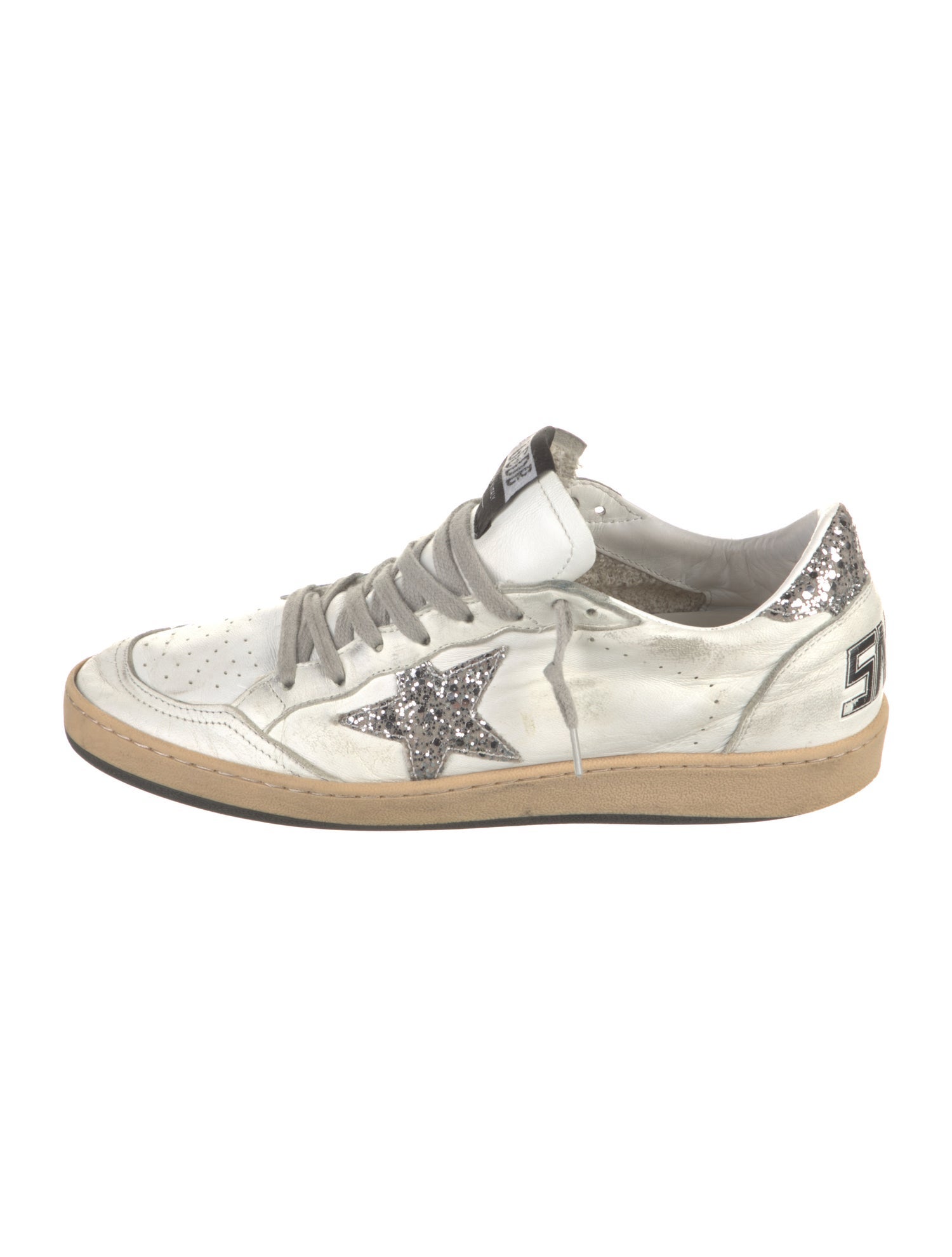 Golden Goose Leather Printed Sneakers