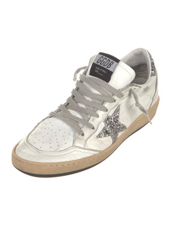 Golden Goose Leather Printed Sneakers