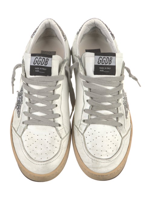 Golden Goose Leather Printed Sneakers