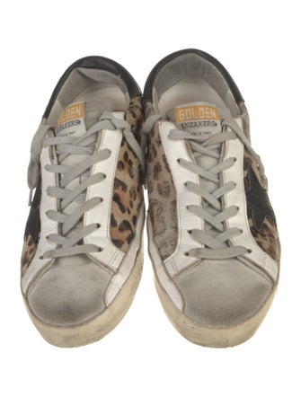 Golden Goose Ponyhair Animal Print Sneakers