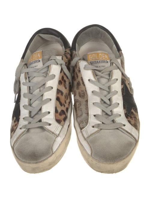 Golden Goose Ponyhair Animal Print Sneakers