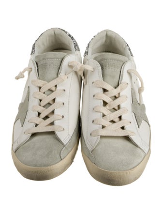 Golden Goose Leather Colorblock Pattern Sneakers